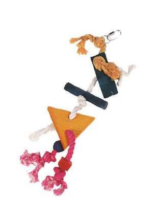 Karlie Flamingo Vogelspielzeug Holz mit Seil
