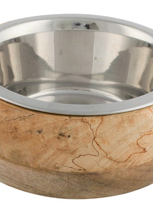 Trixie Edelstahlnapf mit Holzhalter
