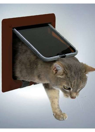Trixie Katzentür FreeCat de Luxe 4-Wege - Braun