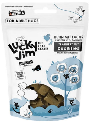 Lucky Jim DuoBities Kurczak i łosoś 70g