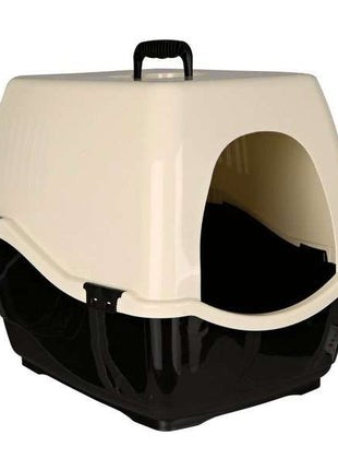 Trixie Katzentoilette Bill 1S mit Haube - schwarz/creme