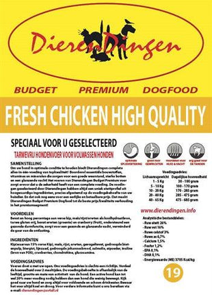 Merkloos Budget Premium Dogfood Fresh Chicken High Quality