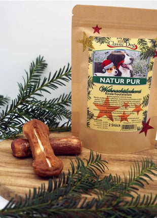Classic Dog Weihnachtsleckerei Rinderhautstollen