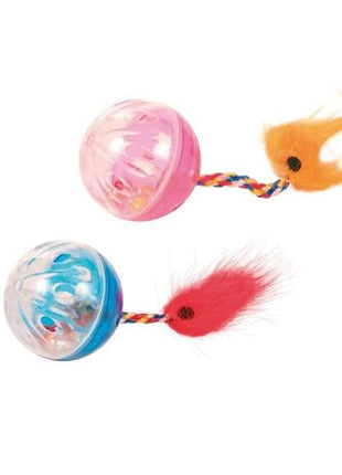 Trixie 2 Rasselbälle mit Spielschwanz