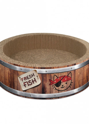 CATIT Play Pirates Kratzer in Fass-Form