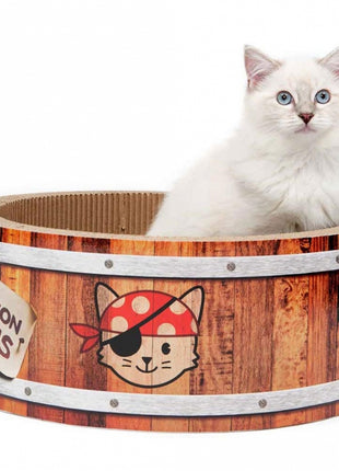 CATIT Play Pirates Kratzer in Fass-Form