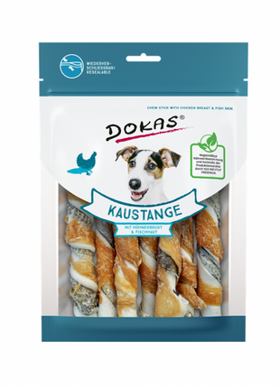 Dokas Dog Snack Kaustange Hühnerbrust + Fischhaut 170g