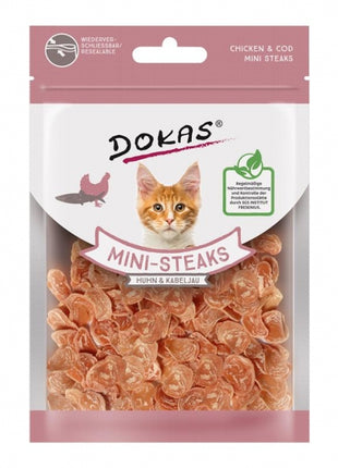 Dokas Cat Snack Ministeak Huhn & Kabeljau 25g