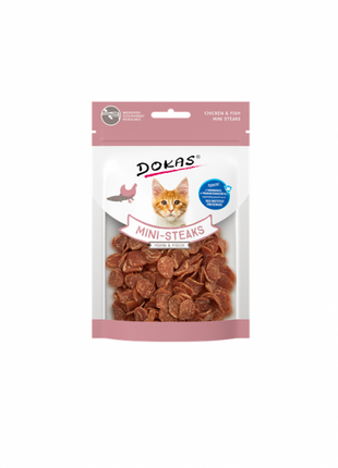 Dokas Cat Snack Mini-Steaks Huhn + Fisch 25g