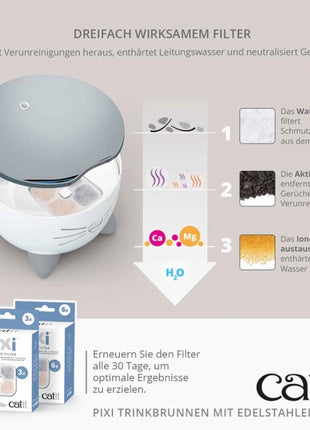 Catit PIXI Trinkbrunnen mit Edelstahleinsatz