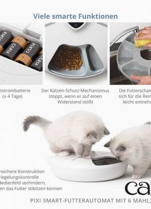 Catit PIXI Smart-Futterautomat mit 6 Mahlzeiten