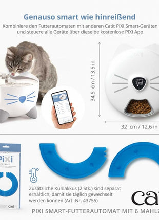 Catit PIXI Smart-Futterautomat mit 6 Mahlzeiten