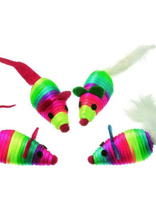 Karlie Spielmäuse Rainbow - 4 Stück