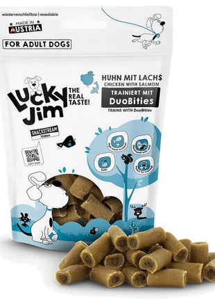 Lucky Jim DuoBities Kurczak i łosoś 70g