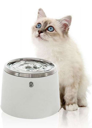 CATIT Fresh+Clear Trinkbrunnen 2L - Edelstahl-Weiß