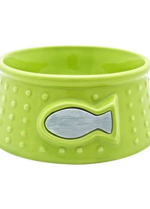 CATIT Keramiknapf, 350 ml, grün mit Fischdesign