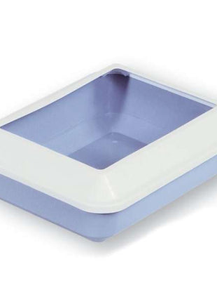 CATIT Katzentoilette mit Rand - marmor-weiss/nebelblau