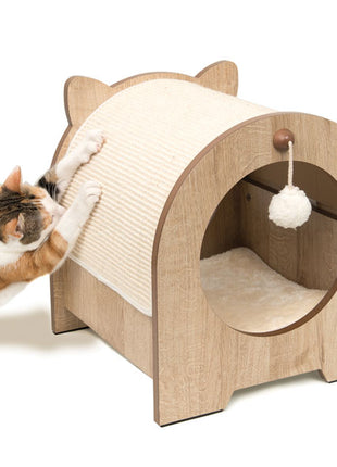 Vesper Katzenhaus Minou mit Kratzfläche
