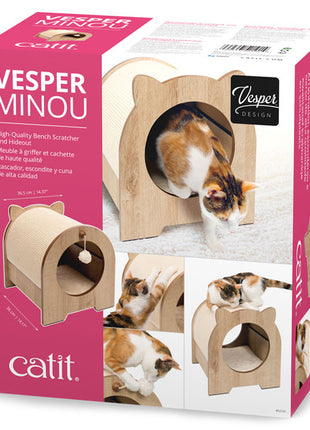 Vesper Katzenhaus Minou mit Kratzfläche