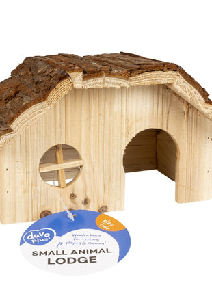 Duvoplus Kleintierhaus mit Rindendach - 21 x 13 x 12cm
