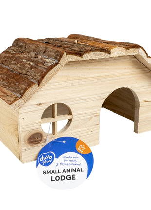 Duvoplus Kleintierhaus mit Rindendach - 21 x 13 x 12cm