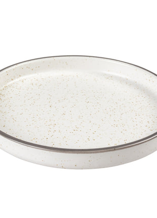 Duvoplus flacher Keramiknapf Stone Speckle - weiß