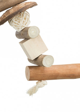 Trixie Knabberschaukel, Kokosnuss/Holz/Rattan