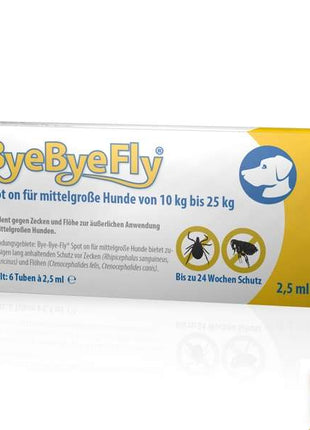 ByeByeFly® Spot-on für mittelgroße Hunde 10kg bis 25 kg