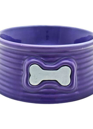 DOGIT Keramiknapf, 200 ml, violett mit Knochendesign