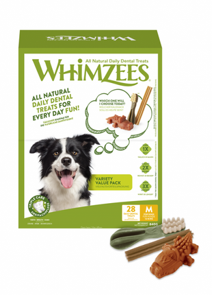 Whimzees Dog Variety Value Box M - 28 Treats
