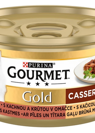 Gourmet Gold Kaczka i indyk w brązowym sosie 85g