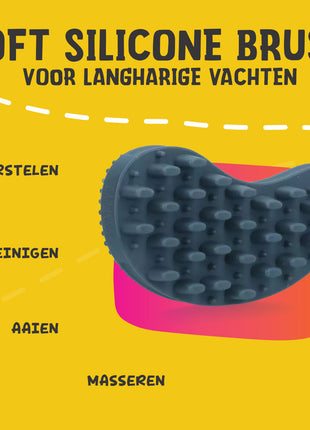 Excellent Pets Soft Silicone Brush Lang haar