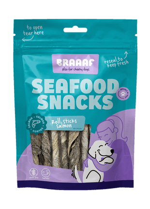 Braaaf Seafood Zalm Roll Sticks - 12 cm