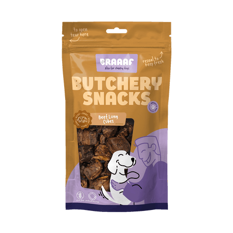 Braaaf Butchery Snacks Runderlong blokjes 85 g