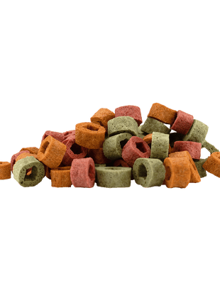 Braaaf Vegan Snack Mixed Hoops Spinach Pumpkin Beetroot - 1 cm