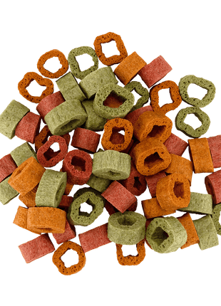 Braaaf Vegan Snack Mixed Hoops Spinach Pumpkin Beetroot - 1 cm
