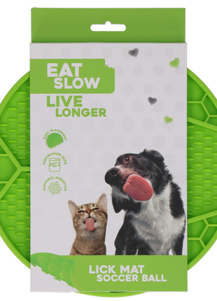 Eat Slow Live Longer Lick Mat Soccer Ball