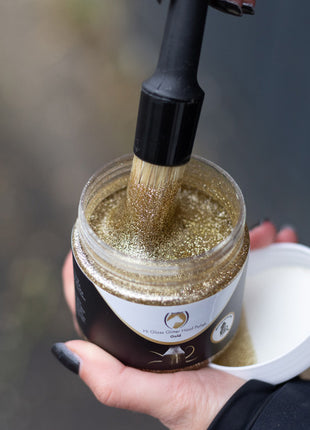 Excellent Horse Hi Gloss Glitter Hoof Polish Gold 150 ml