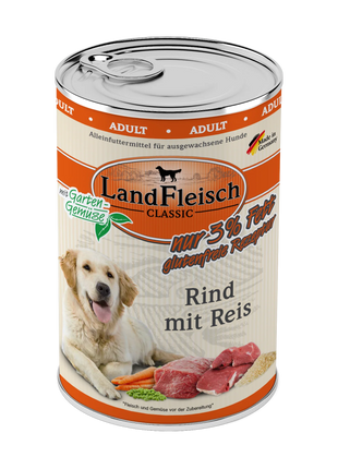 Landfleisch Dog Adult Rind mit Reis