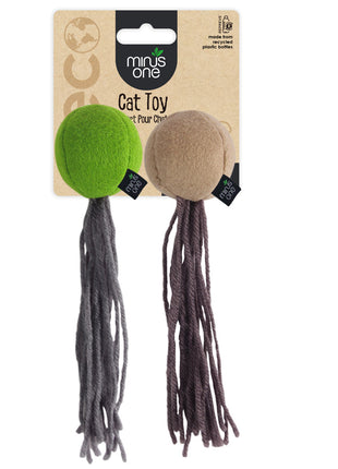 Minus One Felt Cat Toys Balls 2-pack