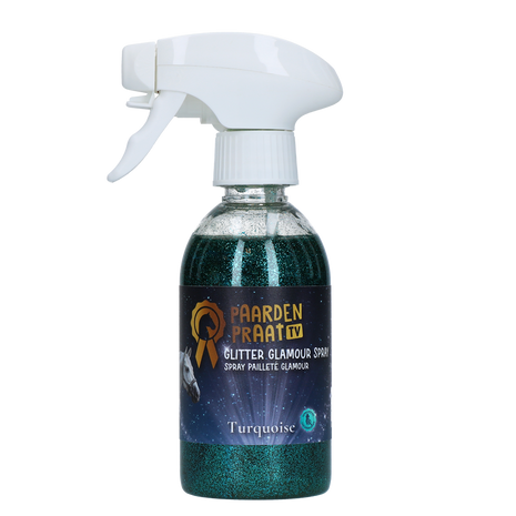 Paardenpraat TV Glitter Glamour Spray Turquoise