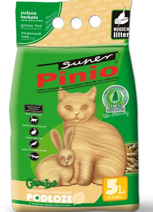 Super Pinio Zielona Herbata żwirek drewniany 5L