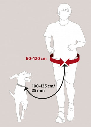Trixie Pas biodrowy i Smycz Hands Free - zestaw do dogtrekkingu [TX-1275]