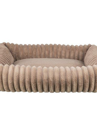 Trixie Hundekorb Lonni Ribbed Velvet Square Hellbraun