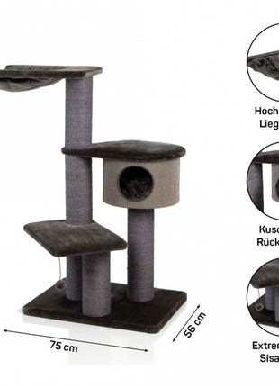 CanadianCat® Kratzbaum Coony 130 - grau