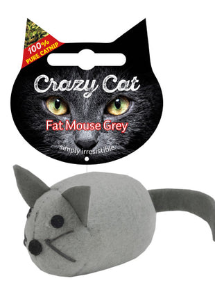 CRAZY CAT Fat Mouse Grey mit 100% Catnip