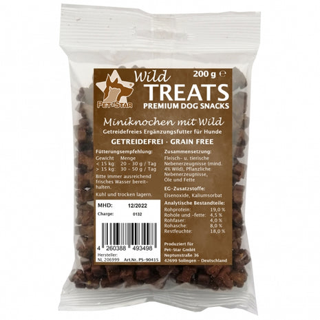 Wild Treats Miniknochen getreidefrei Wild - 200g