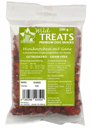 Wild Treats Miniknochen getreidefrei Gans - 200g