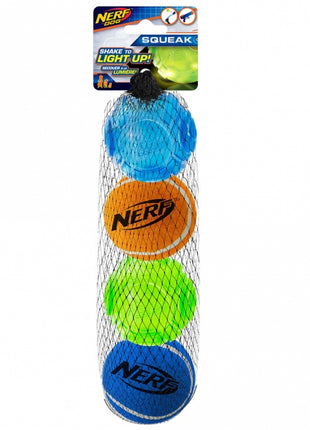 NERF Dog LED TPR Sonic & Tennis Ball - 4er Set