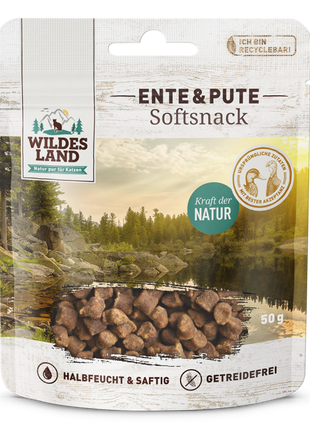 Wildes Land Cat Softsnack Ente & Pute 50g
